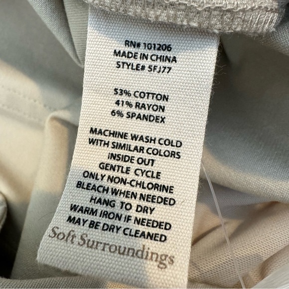 Soft Surroundings Shorts Superla Stretch Shorts Khaki Gail Short - Picture 11 of 12